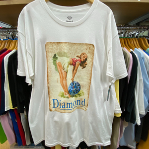 送料無料【L】Diamond Supply Co. 正規品 ダイヤモンドサプライ HIPHOP ピスタグ付き Tシャツ ティーシャツ ストリート