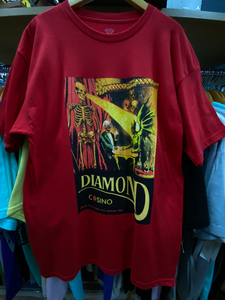 送料無料【M】Diamond Supply Co. 正規品 ダイヤモンドサプライ HIPHOP トランプ Tシャツ 骸骨 ティーシャツ ピスタグ付き 