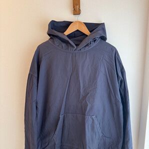 マニュアルアルファベット オックスフォード生地 パーカー ネイビー M 無地