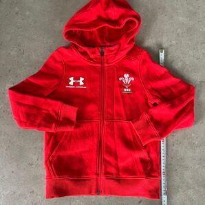 UNDER ARMOUR ラグビー ウェールズ代表 パーカー レッド 120cm