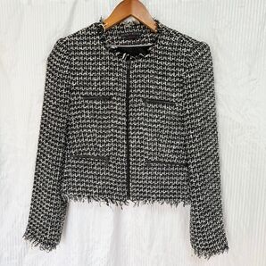 ALICE AND OLIVIA アリスアンドオリビア ツイードジャケット ジップアップ