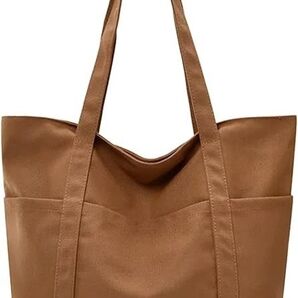 キャンバストートバッグ 肩掛け 手提げ 2way ファスナー付 高品質キャンバス