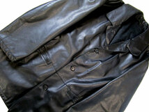 トゥモローランド TOMORROWLAND 牛革 レザーコート テーラードジャケット ブラック 48 メンズ_画像3