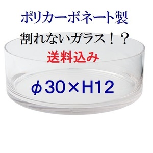 φ30×H12　ポリカーボネート製　フラワーベース　浅型　割れない花瓶　割れないガラス（018）