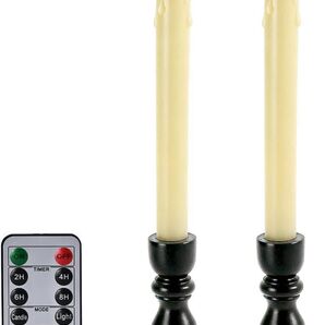仏壇用 LEDろうそく 2本 充電式 リモコン付属 タイマー機能 120時間点灯 高齢者 木製風台座 仏具 火災防止