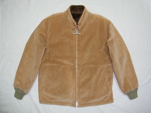 ☆ 70s ビンテージ MIGHTY-MAC マイティーマック TALON T-BAR 太畝 コーデュロイ ボア ジャケット size42 ベージュ ☆USA古着 コート 60s