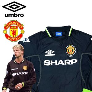 激レア 貴重 希少 98 マンチェスターユナイテッド サードユニフォーム 長袖 ベッカム UMBRO マンU 3rd