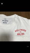 送料210円● Hollywood to Malibu 胸ポケット　Tシャツ　S_画像1