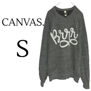 CANVAS. Brrr ロゴプリント スウェット トレーナー グレー S