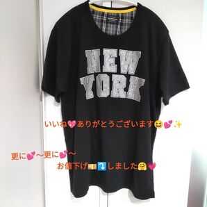 Doublefocus NEW YORKシルバーロゴ Tシャツ ブラック XLサイズこちらは~1度着用です(^.^)♪~