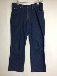 美品 70s 80s Dickies ディッキーズ 縦ストライプ デニムパンツ W34 白タグ Talon