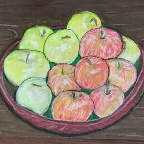 絵画 りんご静物画 アート インテリア 癒し