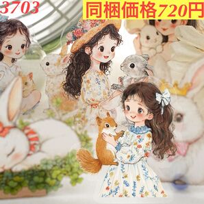 可愛い女の子ペット装飾PETシール 6種120枚 Ayaの友達シリーズ