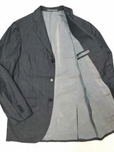 美品「Brilla per il gusto」3つボタン ノッチドラペル テーラードジャケット Charcoal-Gray SIZE:48 日本製_画像2