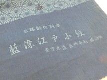 小紋 綿縮み 長板中型染め 三勝製 藍染め 反物 ｎｃ 楽布特選P2815_画像5