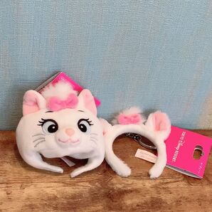 新品 おしゃれキャット マリー マリーちゃん カチューシャ ファンキャップ キーホルダー ディズニーランド ディズニーリゾート