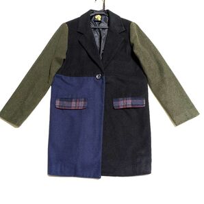 is ScoLar イズスカラー チェスターコート М マルチカラー 配色切り替え
