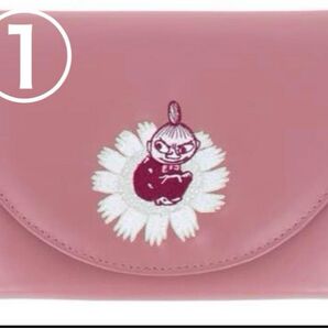 新品 刺繍がかわいいジャバラ式収納ポーチ ①リトルミィー ムーミン リトルミイ