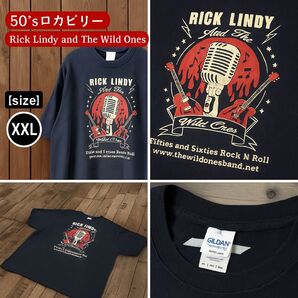 Rick Lindy & The Wild Ones ロカビリーT 50sモチーフ グラフィックT 黒 2XL プリントTシャツ