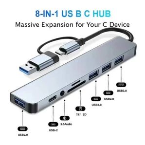 8-IN-1 USB C HUB タイプCハブ USB3.0 USB2.0 SD/TF対応