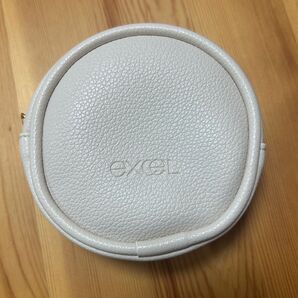 excel エクセル 丸型ポーチ コスメ 小物 お菓子 充電器入れ