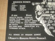 BROKEN BONES ! ブロークン・ボーンズ DEM BONES 英LP FALL OUT 黒盤 プレスミス？ DISCHARGE ディスチャージ_画像3