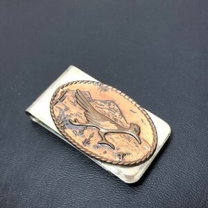 USA Vintage BELL bell meki deer n money clip Navajo 