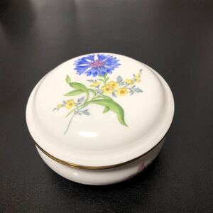 美品 Meissen マイセン 花柄 金縁 フラワー 花柄 小物入れ ケース