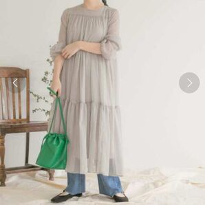 URBAN RESEARCH アーバンリサーチ 長袖ワンピース ITEMS ヨウリュウティアードワンピース