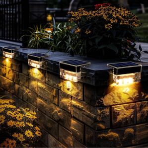 【新品】ソーラー デッキ ステップ ライト 屋外 階段 庭 IP67 4個セット