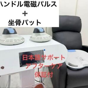日本語説明書付/2ハンドル電磁パルス+坐骨パッド/電磁パルス痩身