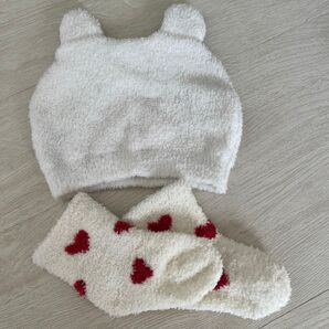 ⑧ ベビー帽子 靴下セット