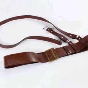 将校用の略刀帯?士官用ベルト&肩帯&軍刀吊?(合皮)コスプレ サバゲ★帝国陸軍、ドイツ軍 ソ連軍 将校 下士官