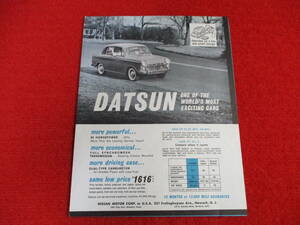 * DATSUN left hand drive 1960´s Showa era catalog *