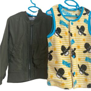 ※11/17 12時迄 男の子用 2点セット ジャケット 110 ひつじのショーン スリーパー 100