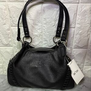 as"on アズオン 本革 トートバッグ ハンドバッグ 黒 タグ付き 韓国 未使用