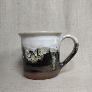 朝鮮唐津マグカップ 薪窯灰被りマグ コーヒーカップ 民藝