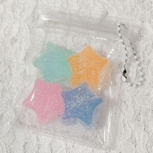 【シャリシャリ♪】カラフルスターグミスクイーズ ザラメ おまけつき♪