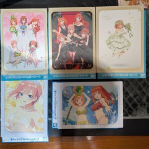 五等分の花嫁 A4サイズ台紙付イラストポートレート 3枚セット 匠ウィンドウコレクションボード2枚セット