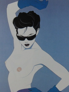 Patrick Nagel、パトリック・ナゲル、【Untitled 17】、希少な額装用画集より、新品額装付、送料込み