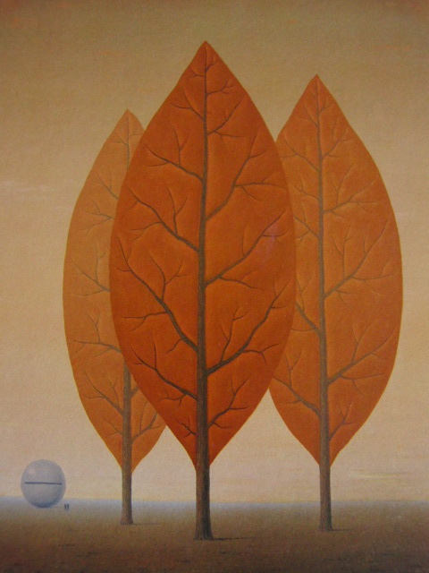 Rene Magritte, Rene Magritte, [Herbstprinzen], Aus einer seltenen Sammlung von Rahmenkunst, Schönheitsprodukte, Neuer Rahmen inklusive, Porto inklusive, Malerei, Ölgemälde, Natur, Landschaftsmalerei