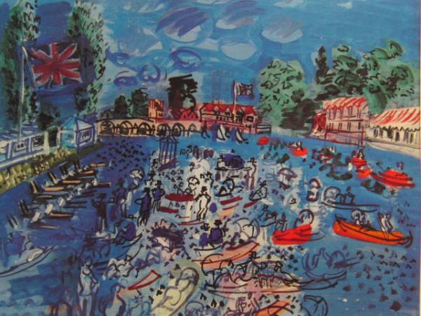 Raúl Dufy, REGATAS, Edición en el extranjero, extremadamente raro, razonado, Nuevo con marco, chococoo, Cuadro, Pintura al óleo, Naturaleza, Pintura de paisaje