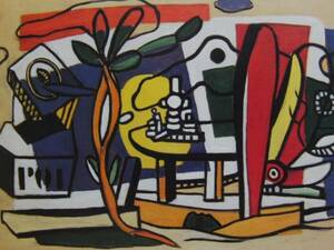 Art hand Auction Fernand Léger, Fernand Léger, LA TABLE, Version outre-mer super rare raisonné, Neuf avec cadre, branleur, peinture, peinture à l'huile, Nature, Peinture de paysage