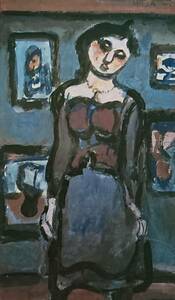 ジョルジュ・ルオー「佇む女」 、希少・画集画、人気作品、美品、新品額付、送料無料