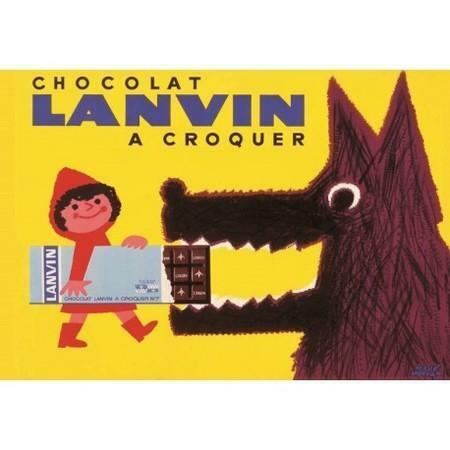 ポスター H.Morvan【LANVIN】エルベ・モルヴァン　チョコレート　ショコラ　フランス輸入