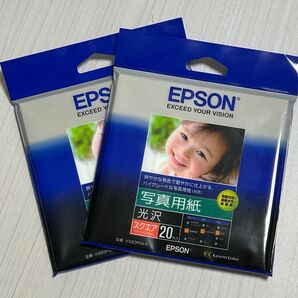 EPSON 写真用紙 光沢 スクエア 20枚入り 2個セット KS20PSKR