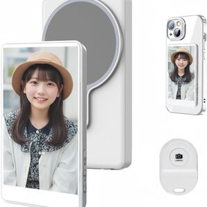 大特価!自撮り モニター 4.02インチ ワイヤレス 外部サブディスプレイ 磁性着脱式 ブルートゥースリモコン付属 3段階調光