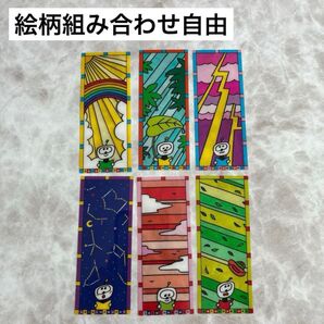 【絵柄変更◎】新潮社 新潮文庫 キュンタ ステンドグラスしおり 6枚セット