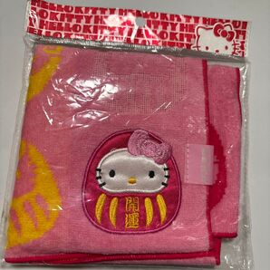未使用 キティ タオルハンカチ 群馬限定 高崎・だるまKT ジャガードタオル