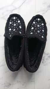  не использовался Stone есть mo Como ko обувь туфли без застежки женщина .22cm черный 